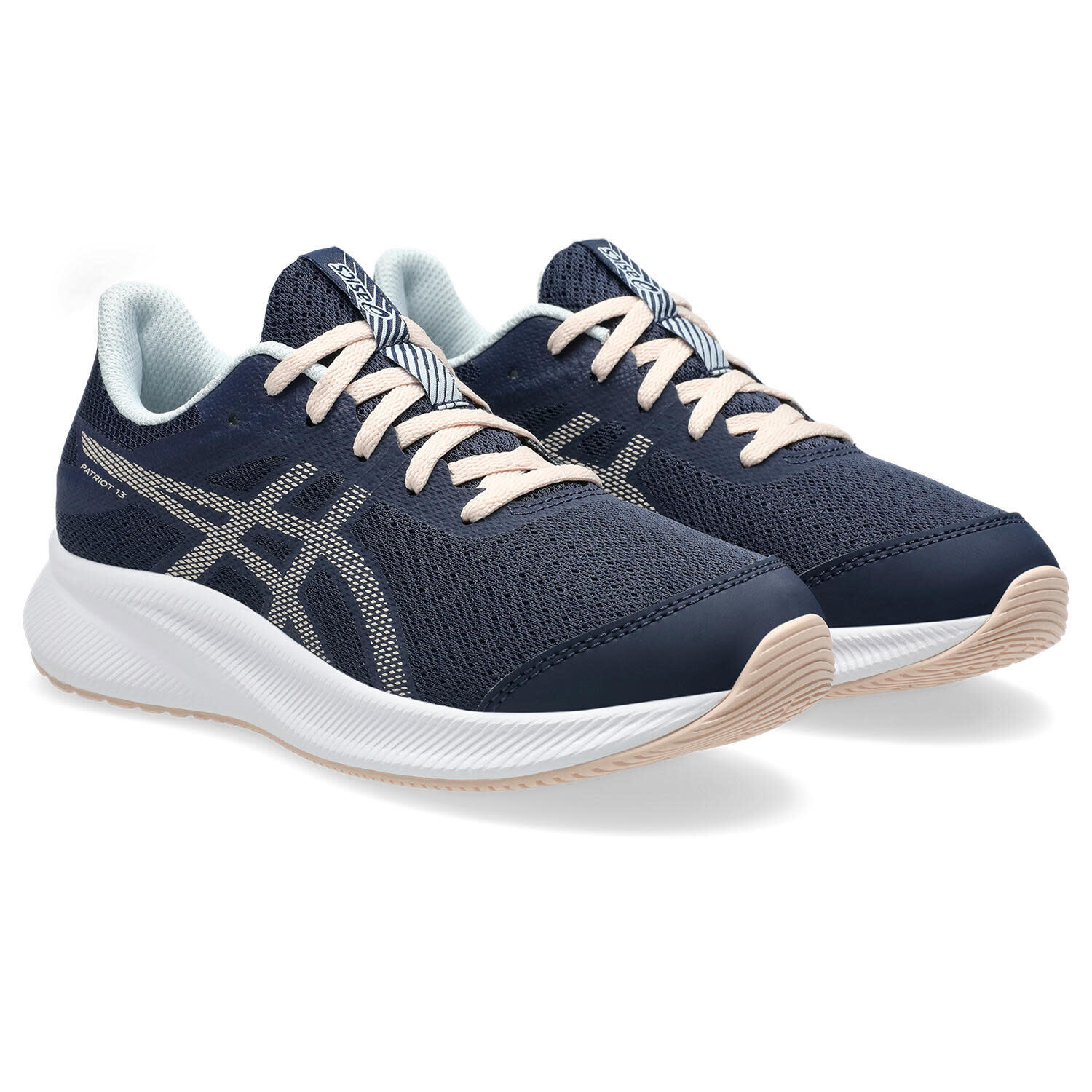 Chaussures De Running Enfants, Unisexe - ASICS Patriot 13 GS - Midnight/Pink 4/7