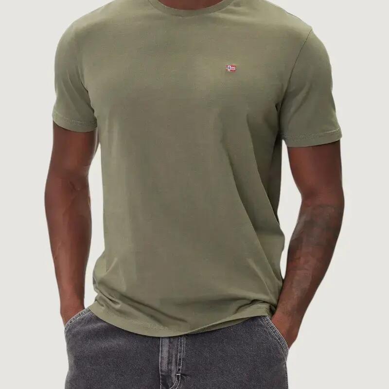 MEN'S crop top t-shirt SALIS SS DARK GREEN