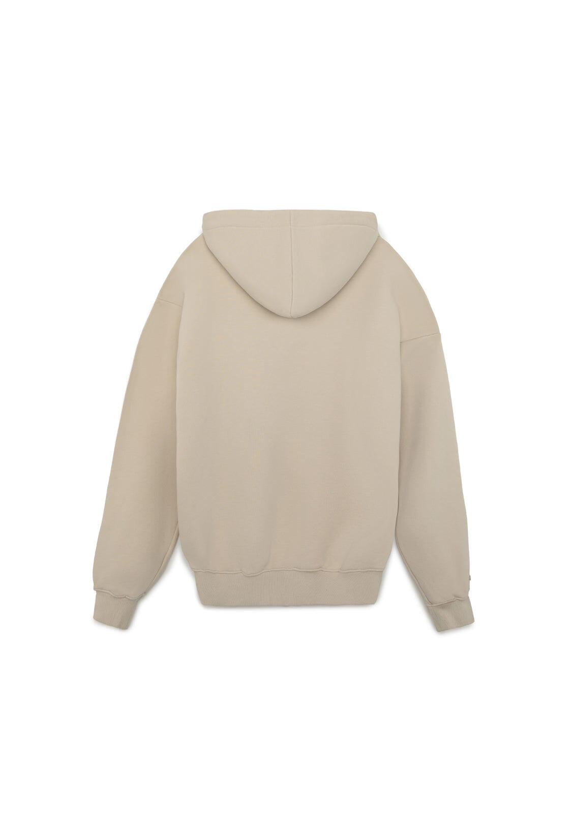 Sudadera Unisex con Capucha Oversize Clean-Cut Blanco Roto 3/4