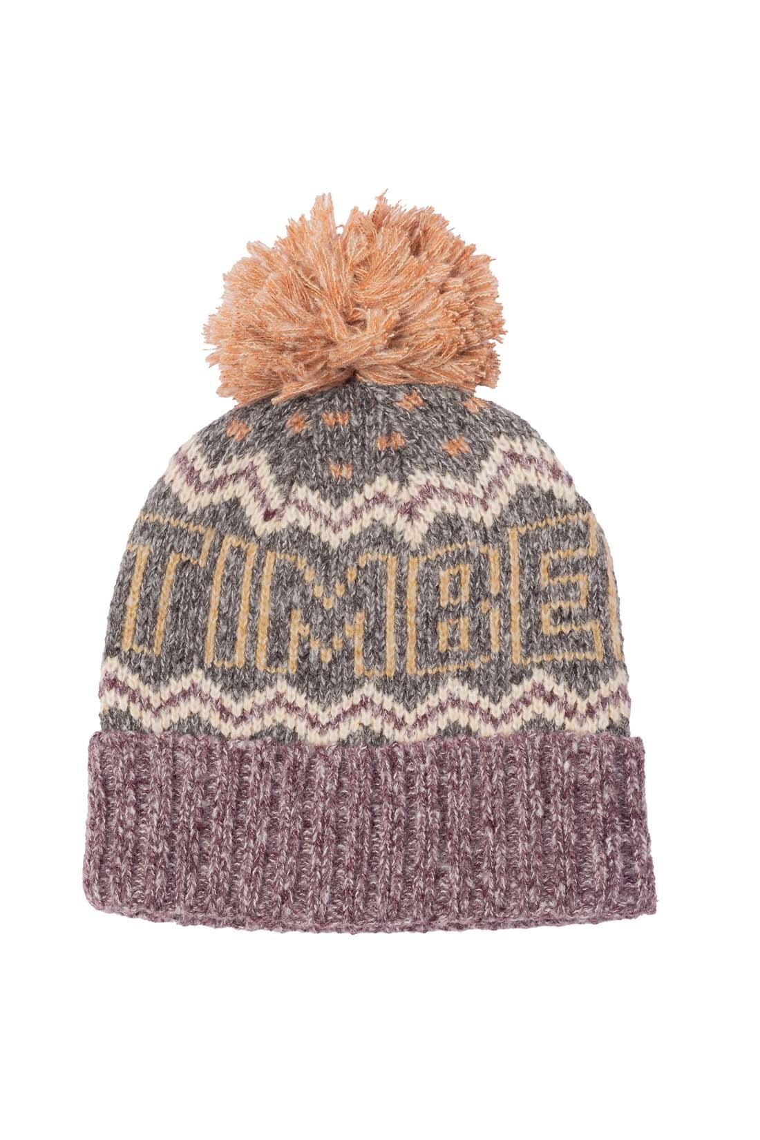 Cuffia donna Fair Isle con pompon 2/4
