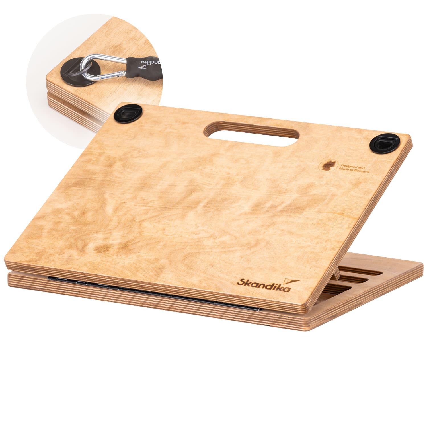 Planche Inclinée En Bois Réglable – 5 Angles D'inclinaison (23° à 45°), Surface Antidérapante, Pliable Avec Poignée De Transport, Idéale Pour L'étirement Des Mollets Et La Rééducation