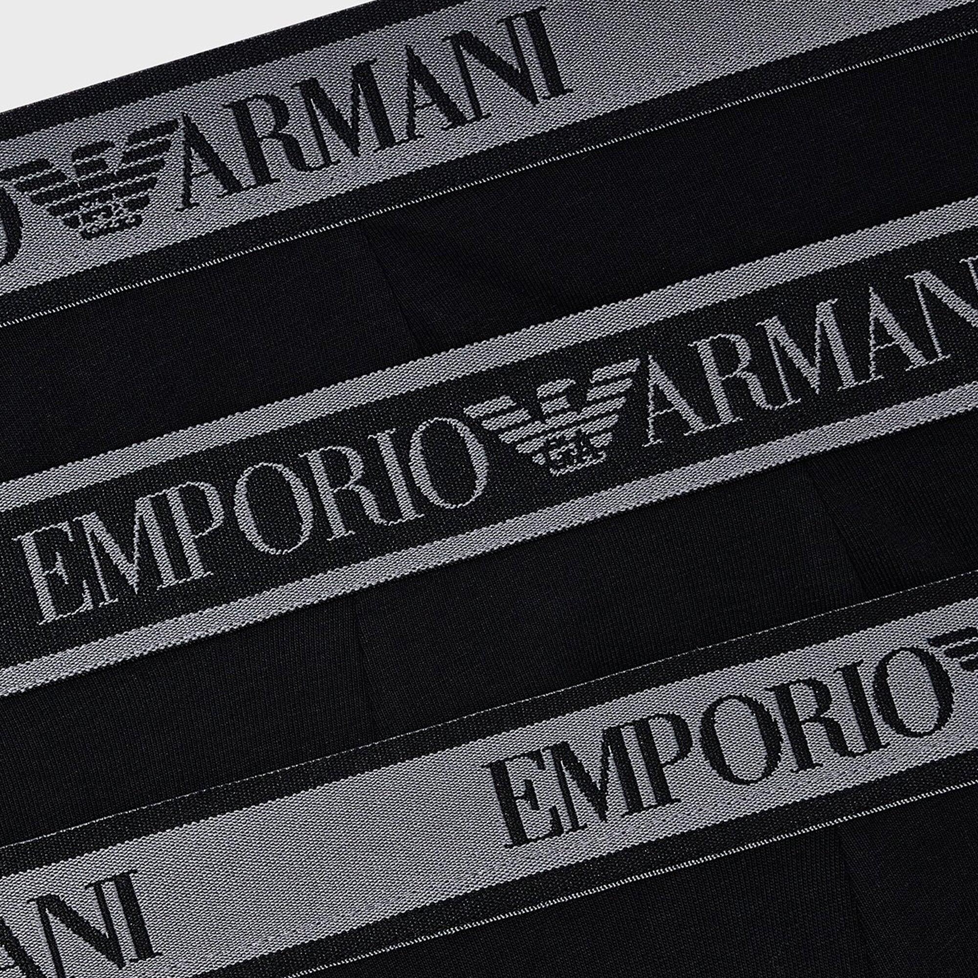 ARMANI EXCHANGE Emporio Armani Boxers Trunks 3-Pack Black 3/4