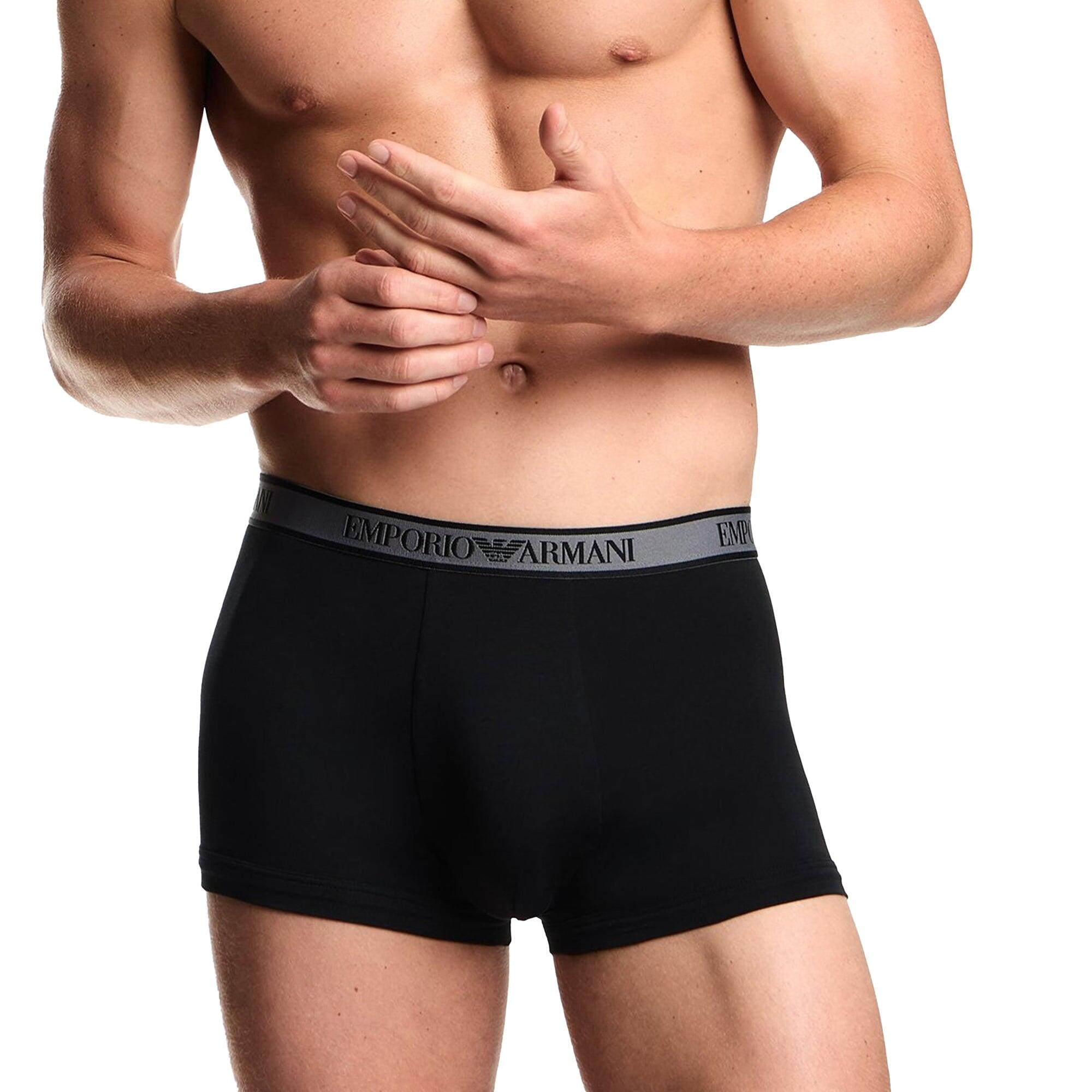ARMANI EXCHANGE Emporio Armani Boxers Trunks 3-Pack Black 2/4