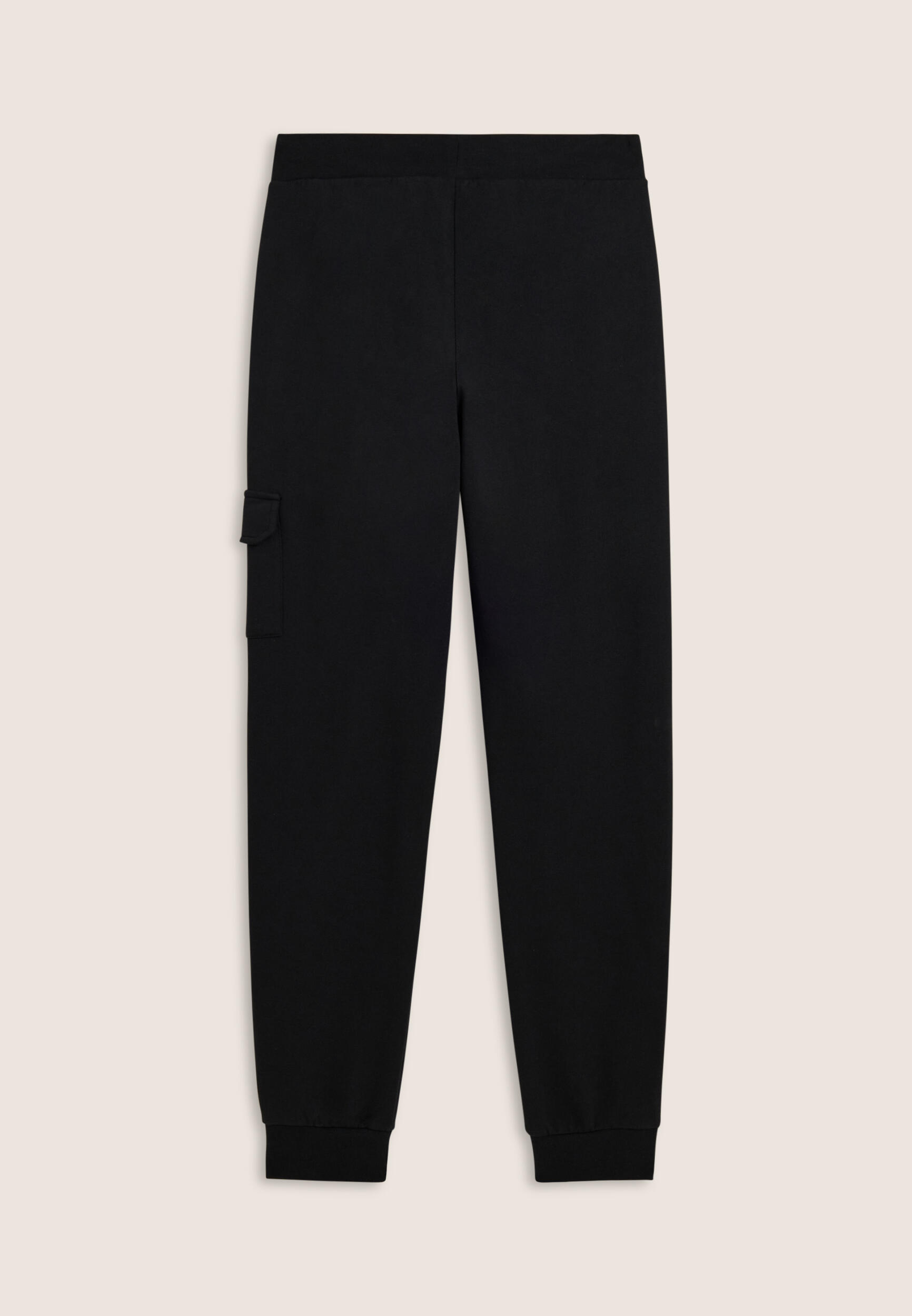 Pantaloni in felpa con tasca cargo e fondo a polsino 2/3