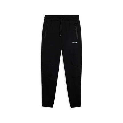 Pantalon carotte en tissu interlock avec fermetures à glissière latérales