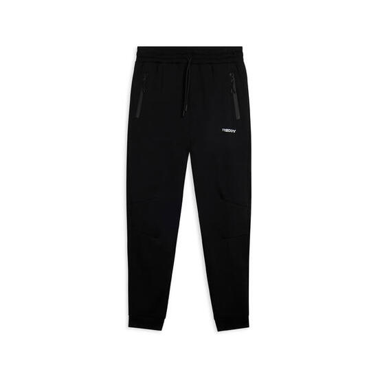 Pantalon carotte en tissu interlock avec fermetures à glissière latérales