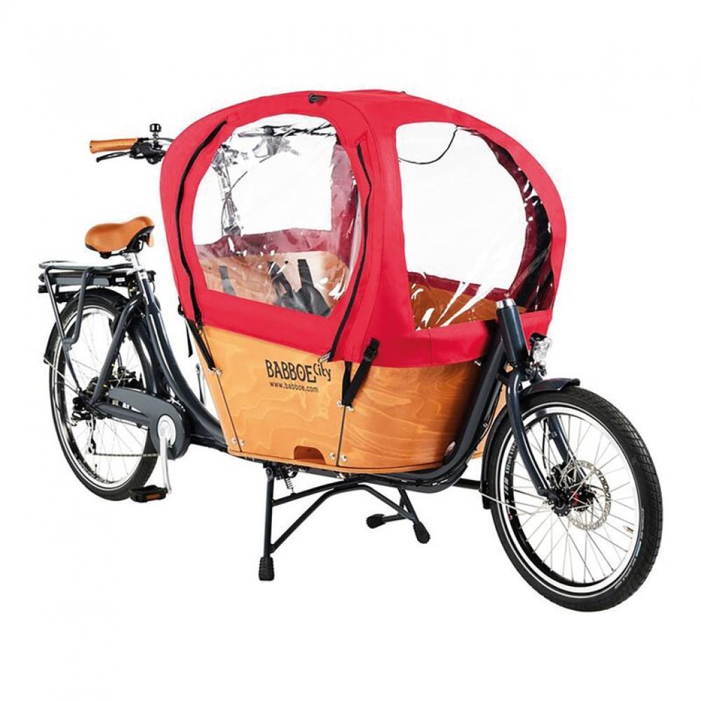 Babboe housse de pluie rouge rioja pour City Docril 2/2