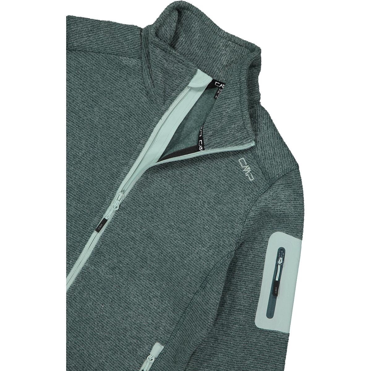 Damen - outdoor - polarfleece - mélange warm, hüftlänge - Trek Green 4/4