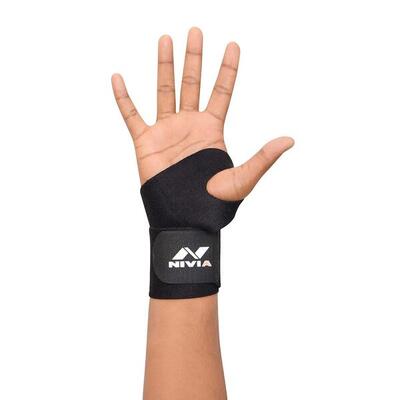 Nivia polssteun zwart | velcro & duimlus | verstelbaar | unisex