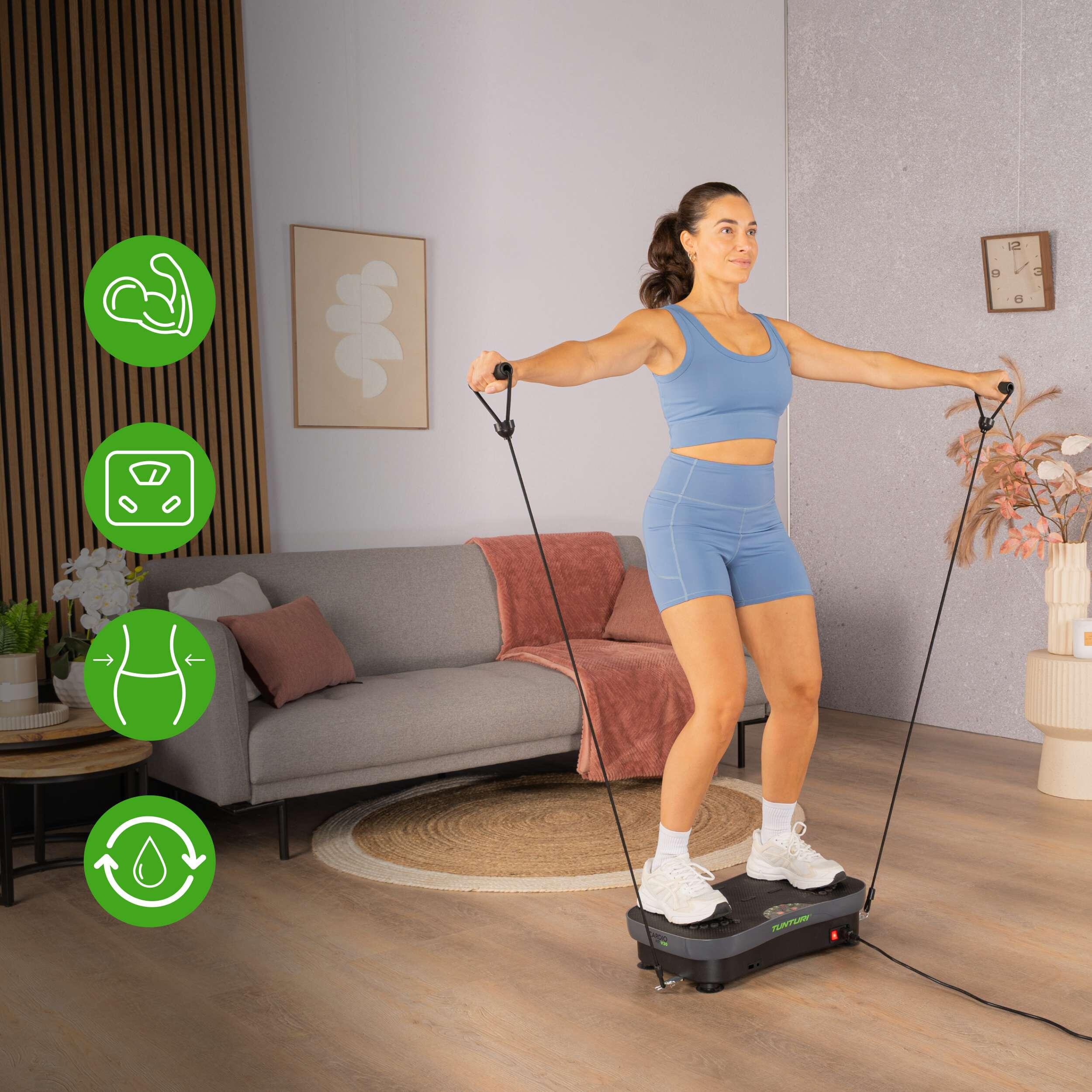 Pedana vibrante Cardio Fit V30 - oscillazioni e vibrazioni - 10 programmi 6/7