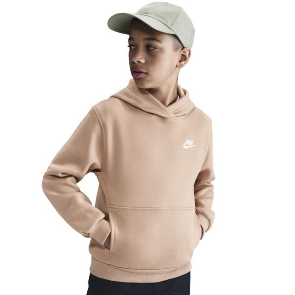 Sudadera Casual Unisex Nike Sportswear Club Fleece Big Kid  FD3000-200 Beige 3/4