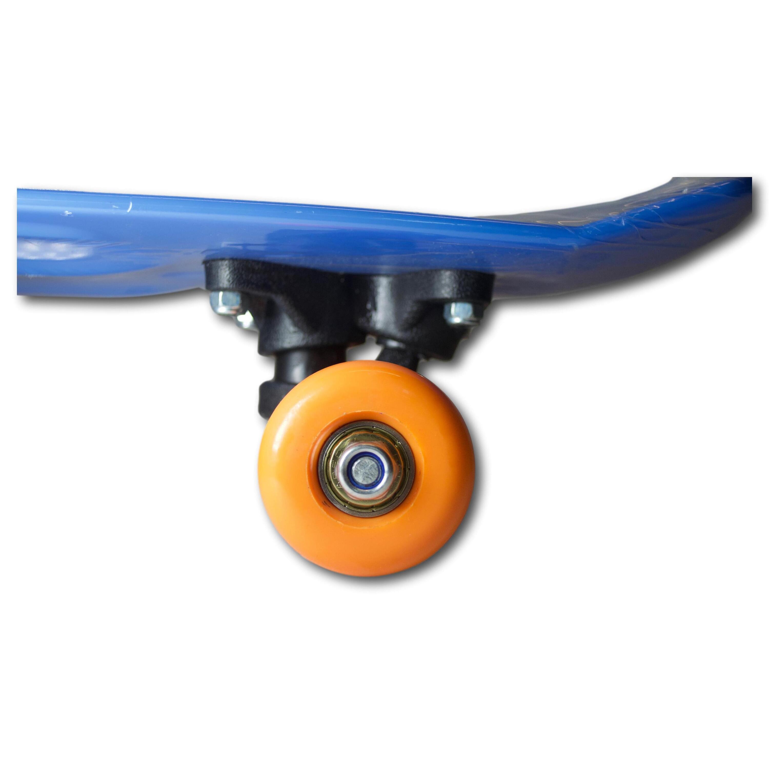Skateboard de PVC (Cruiser) Infantil INDIGO 43,18 * 12,7 cm Azul 3/4