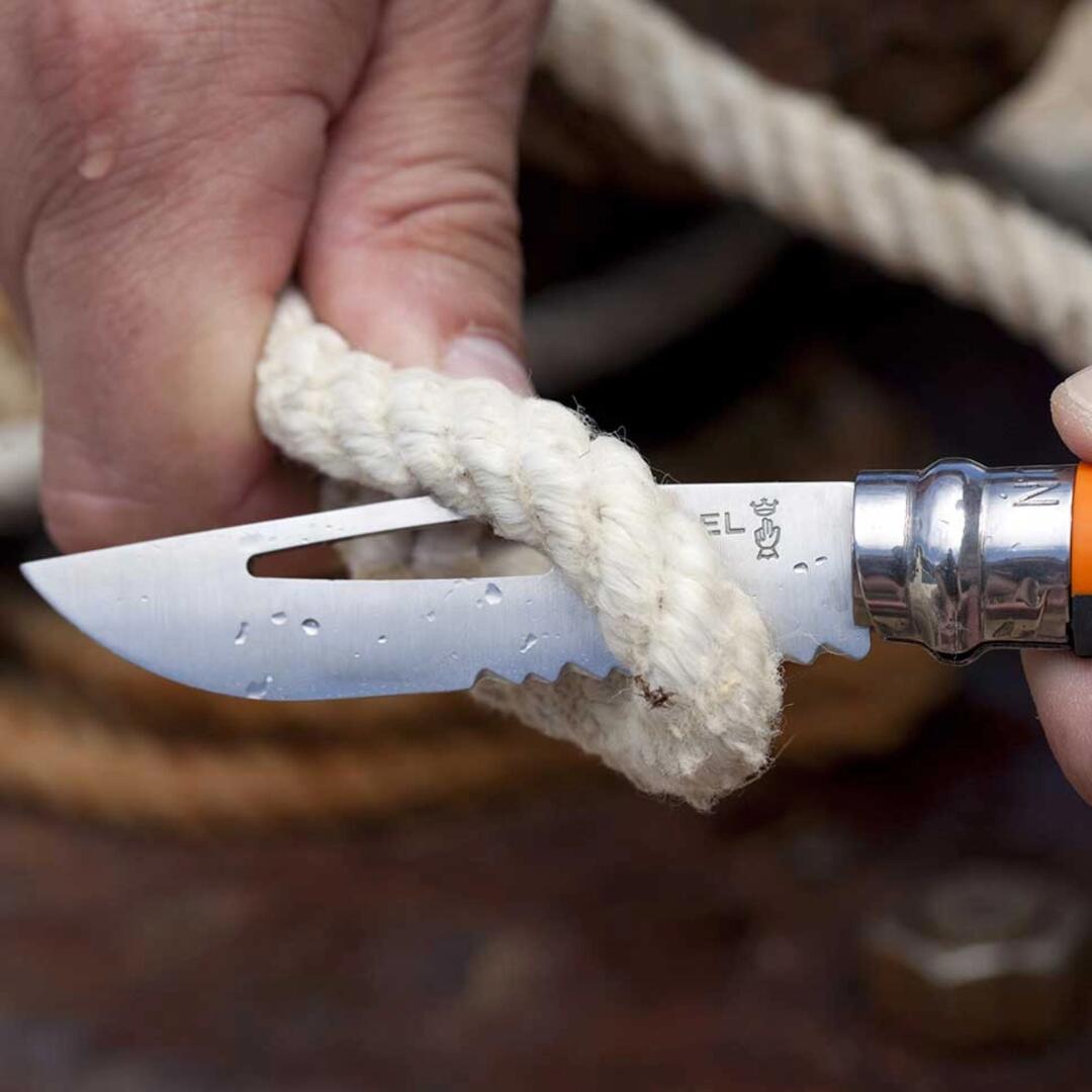 Nóż Opinel Outdoor Orange 08 8,5 cm gwizdek 110dB 3/3