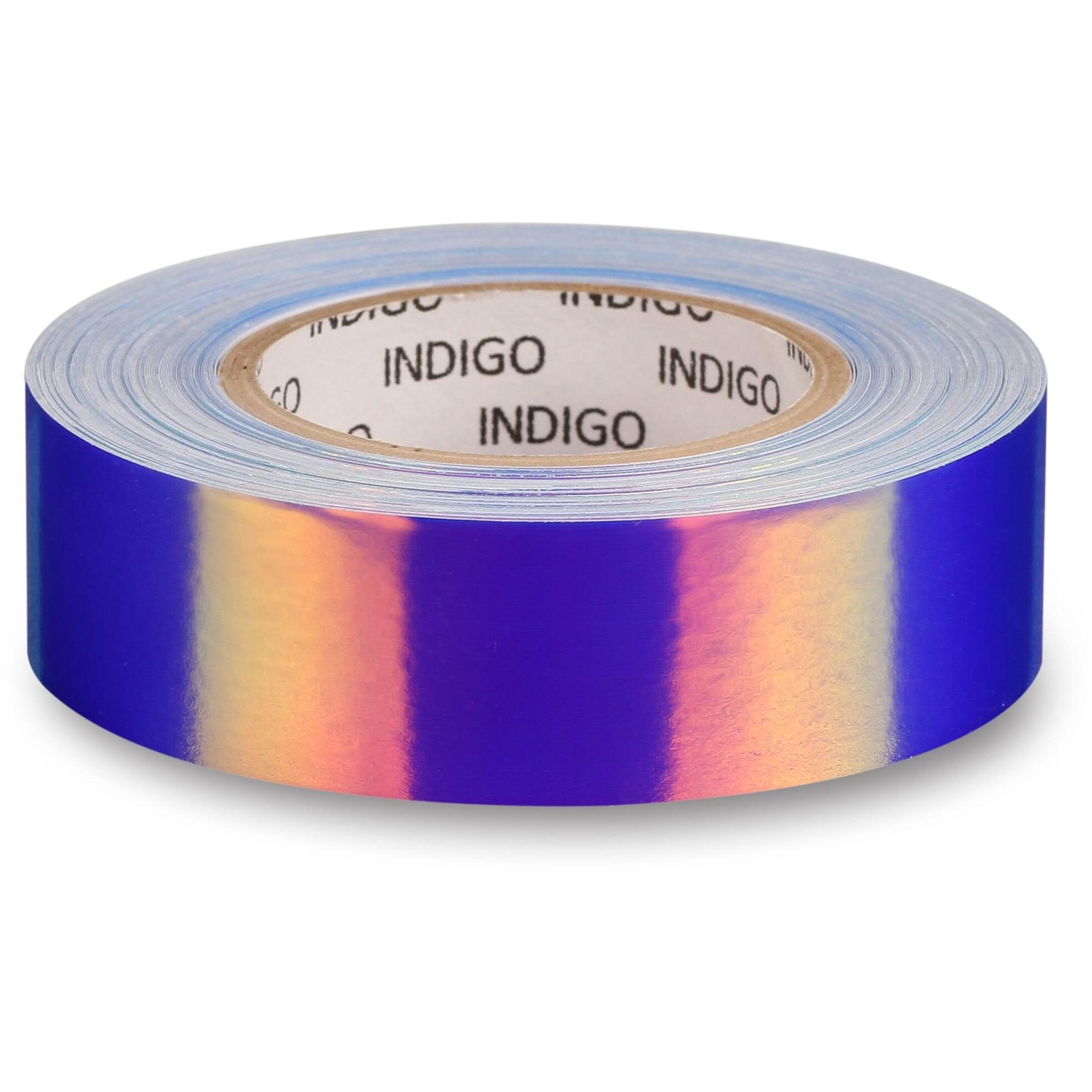 INDIGO SPORTS Samolepicí páska RAINBOW INDIGO s efektem zrcadla 20 mm x 14 m