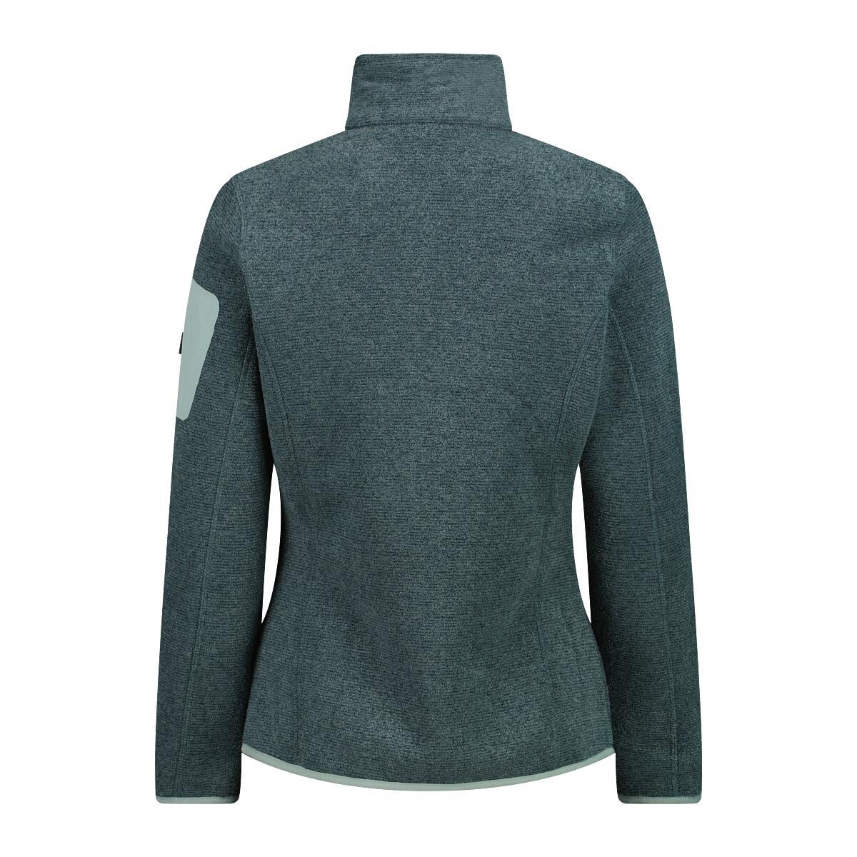 Damen - outdoor - polarfleece - mélange warm, hüftlänge - Trek Green 3/4