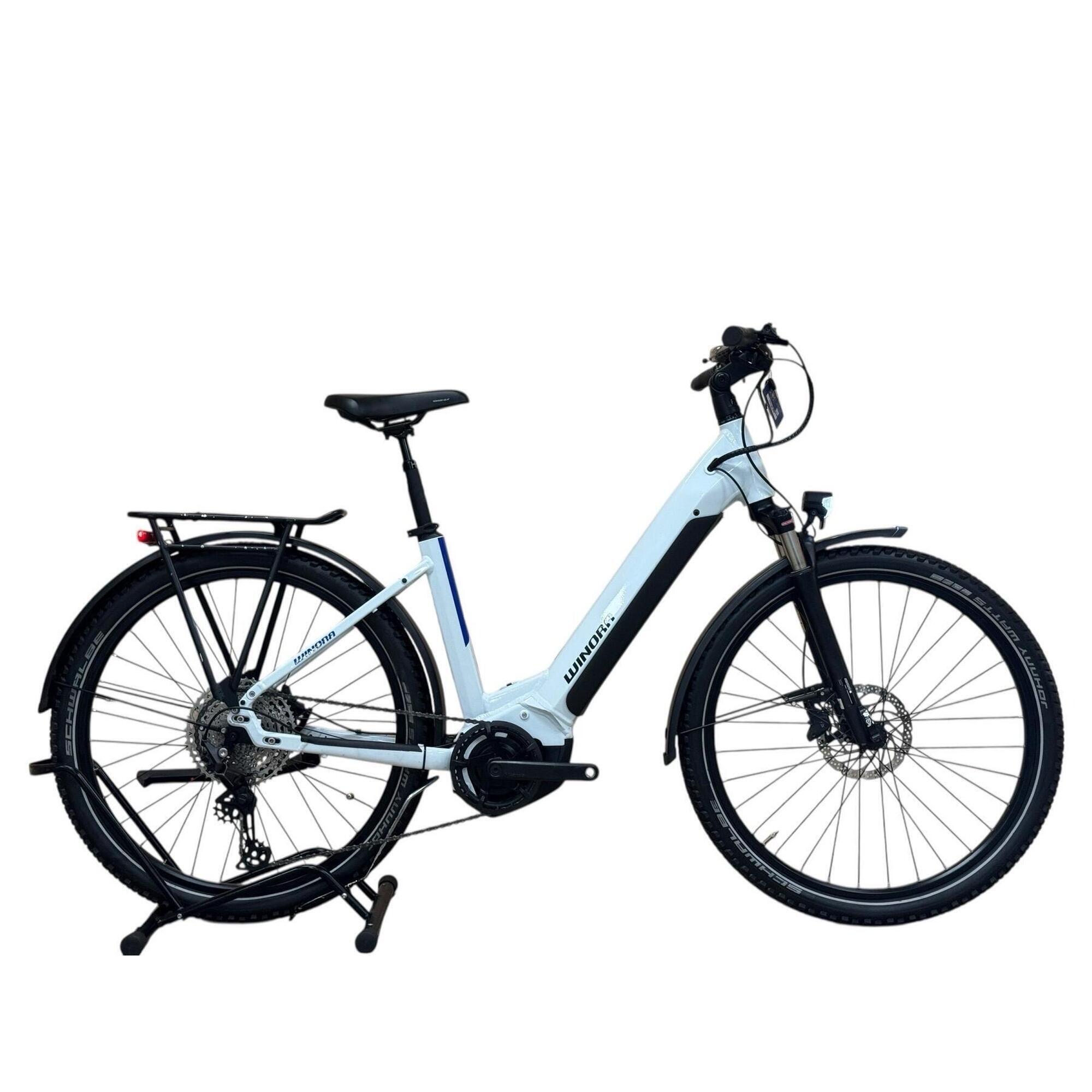 Winora - Reconditionné - Vélo Électrique Winora Yucatan 12 Shimano - Comme Neuf - Vélo Ville Longue Distance - Blanc|noir - 46 L/xl - Decathlon