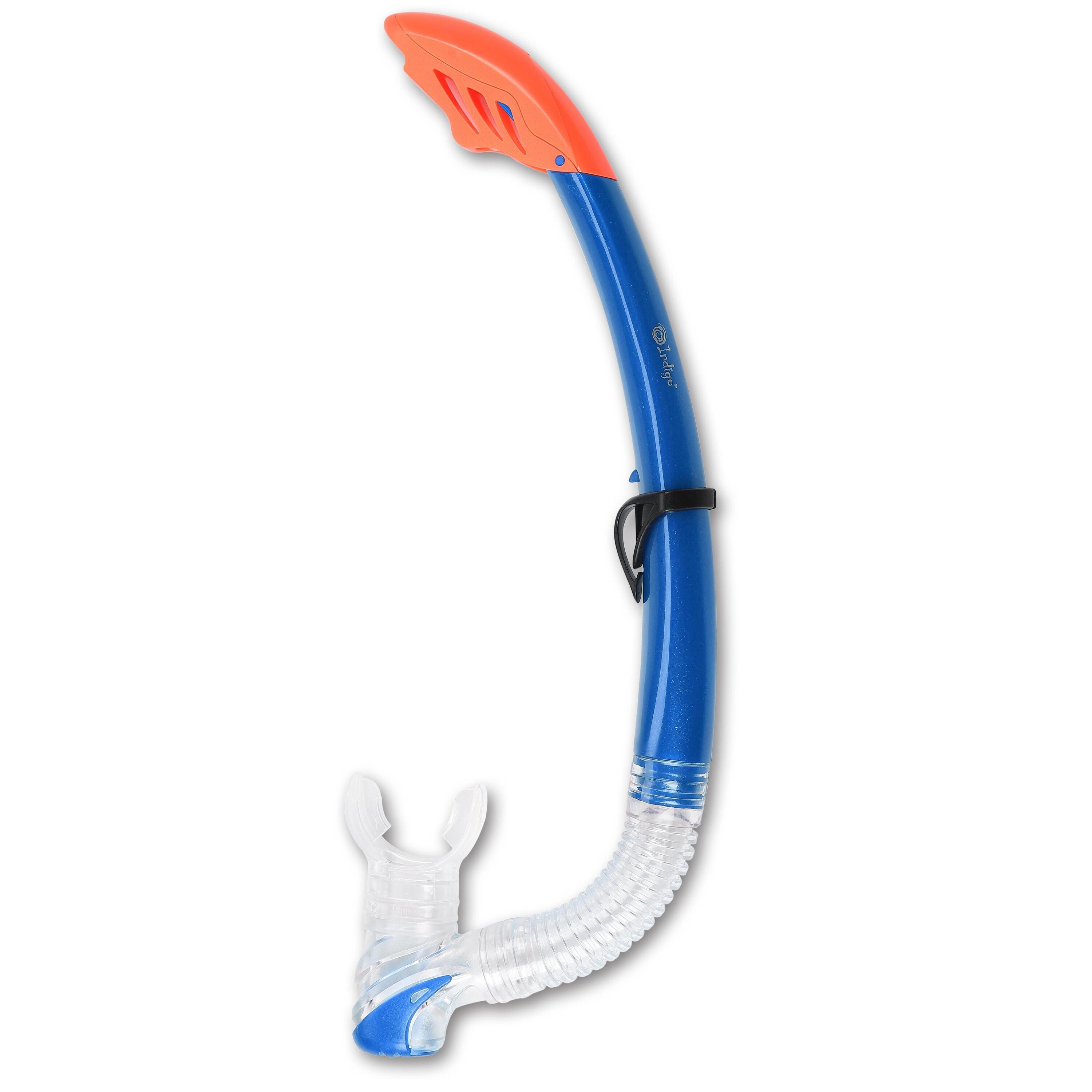 INDIGO SPORTS Snorkel com Suporte Para Máscara INDIGO 40 cm Azul
