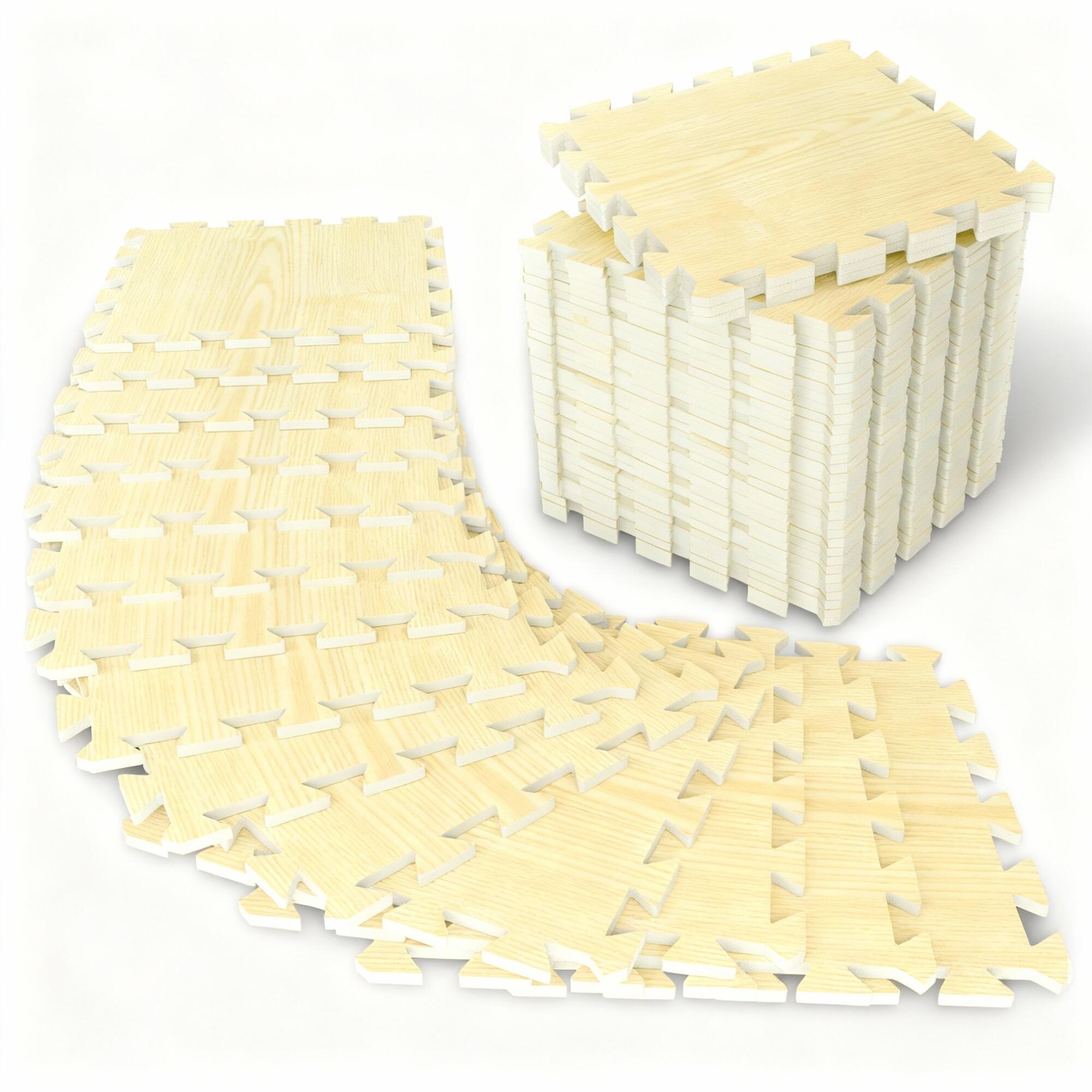 NEOLYMP Floor Protection Mat Set – 18 Puzzle Mats & 27 Edge Pieces for Home Gym Flooring