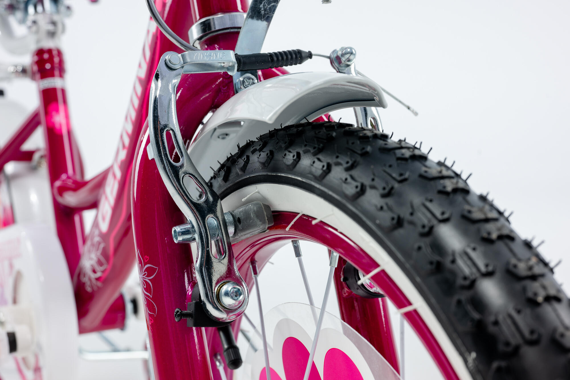 Rower dziecięcy dziewczęcy GERMINA 16" z prowadnikiem 4/6