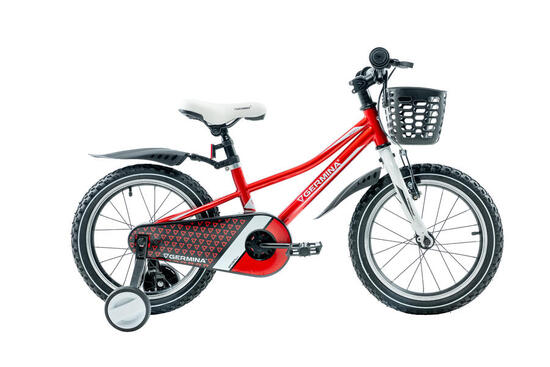 Rower dziecięcy 16 cali GERMINA sport bmx czerwony z błotnikami