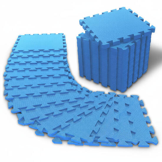Set Tappetini Protettivi - 18 Pannelli Puzzle e 27 Bordi - Tappetino Fitness