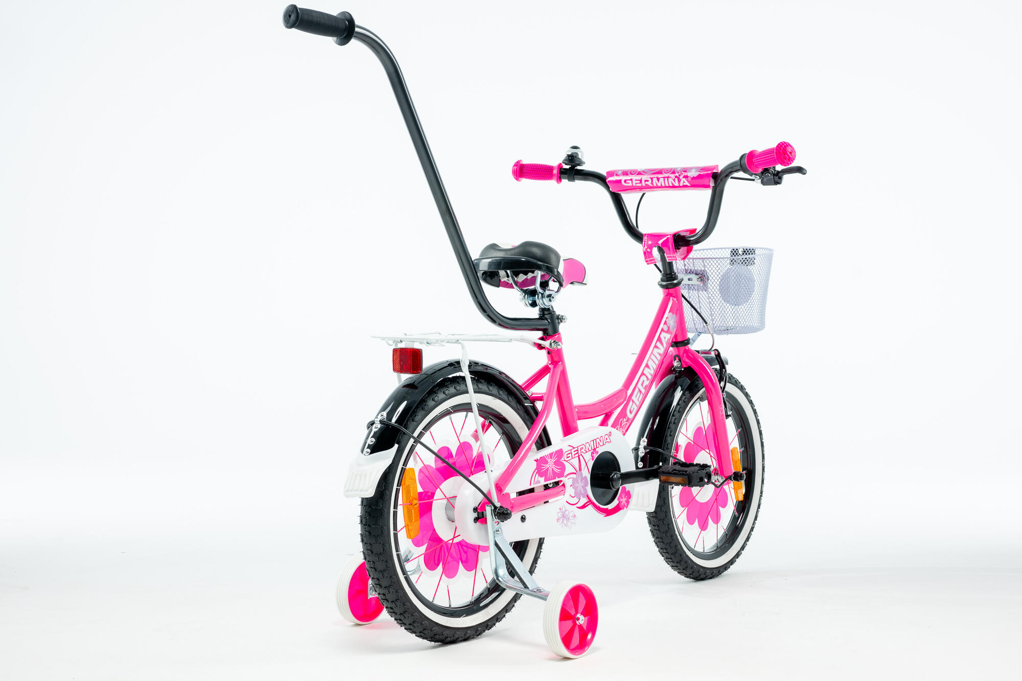 Kinderfiets GERMINA 16 inch met lage frame, roze meisjesfiets 3/6