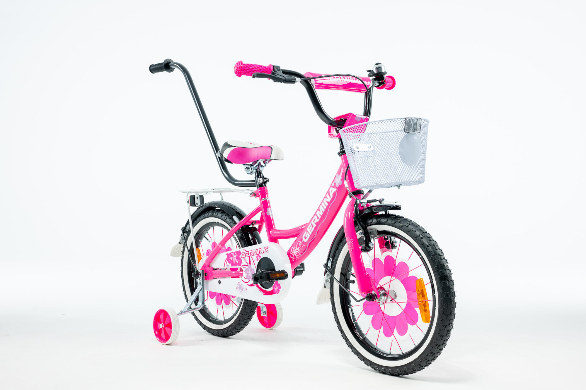 Kinderfiets GERMINA 16 inch met lage frame, roze meisjesfiets 2/6