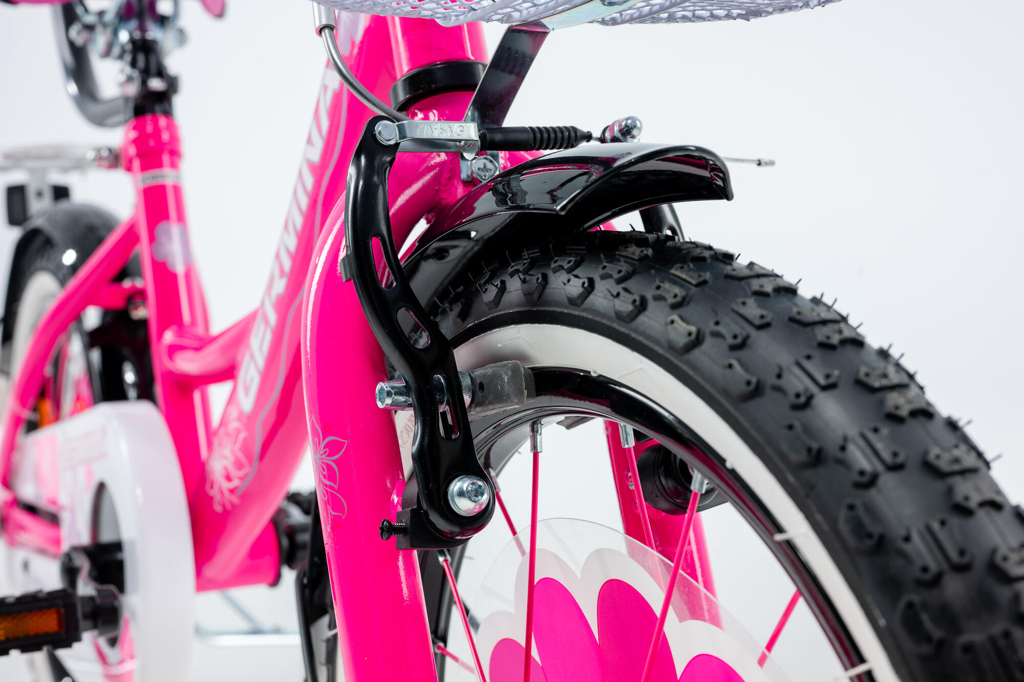 Kinderfiets GERMINA 16 inch met lage frame, roze meisjesfiets 4/6