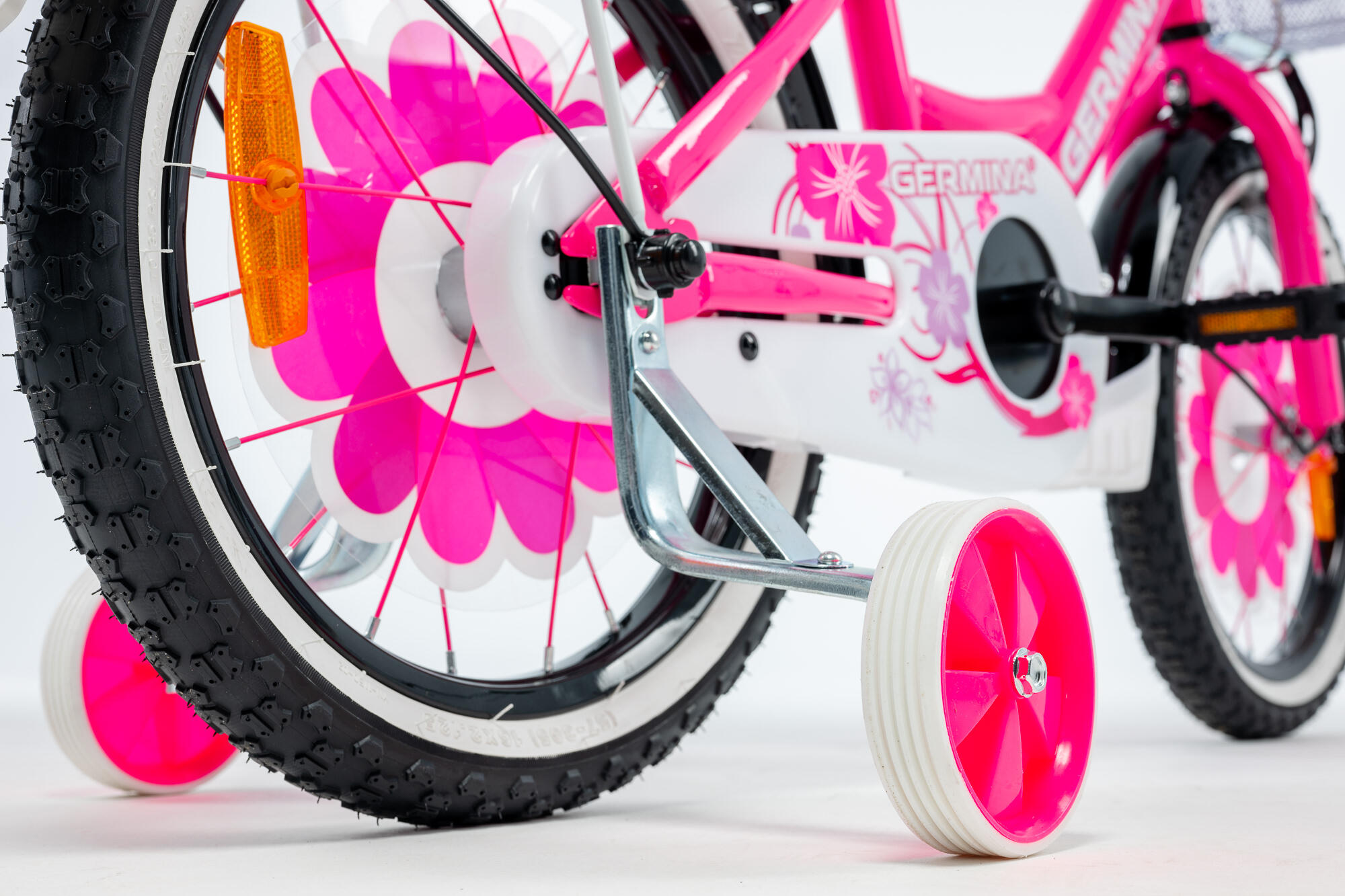 Kinderfiets GERMINA 16 inch met lage frame, roze meisjesfiets 6/6