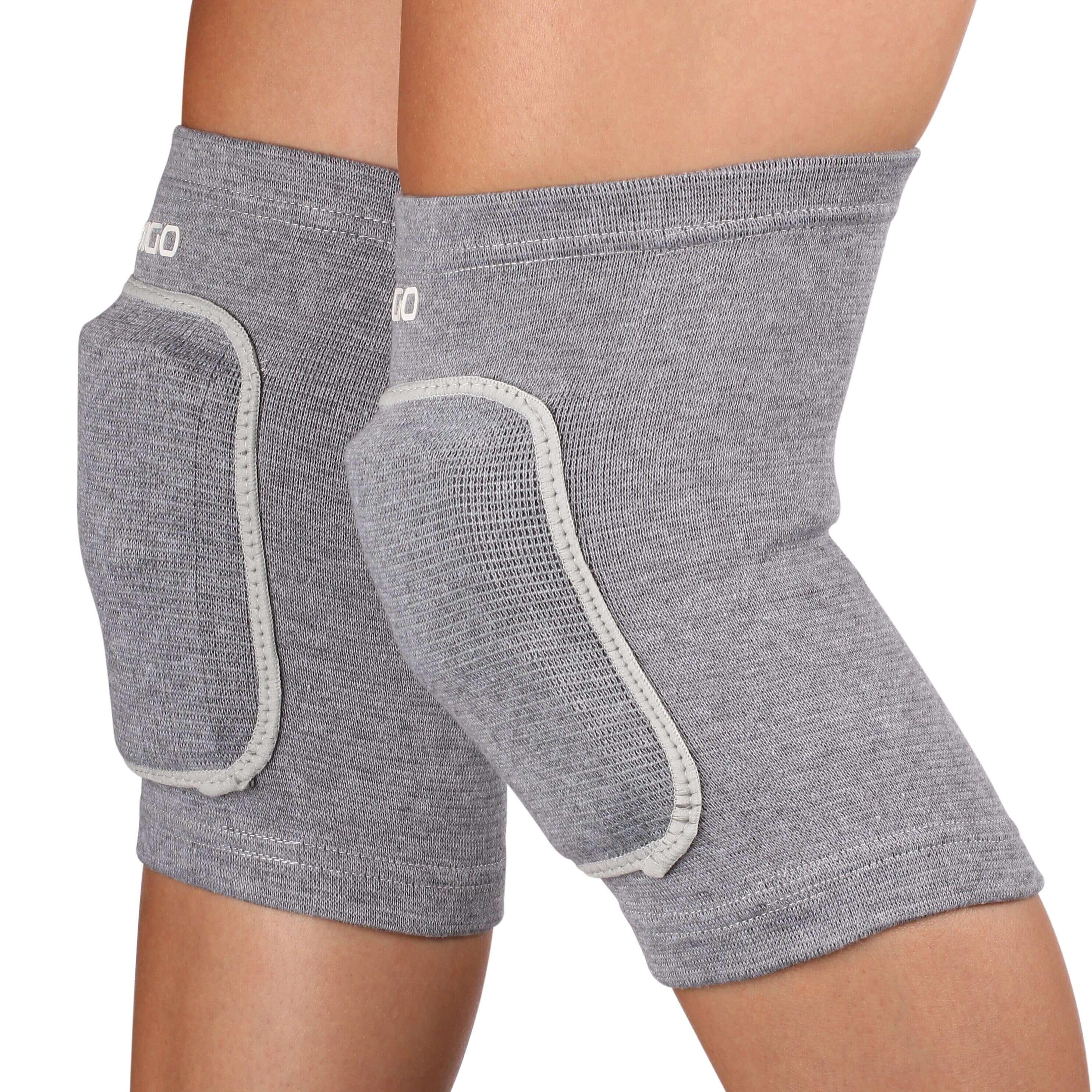 Rodilleras Elásticas para Gimnasia Rítmica INDIGO Talle M Gris 2/4