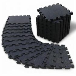 Tapis de protection sol - 18 dalles puzzle et 27 bordures - Tapis fitness & gym