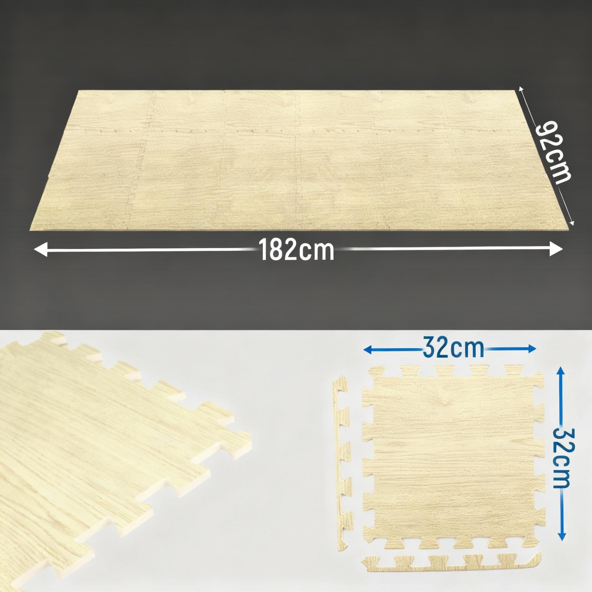 Bodenschutzmatte Set – 18 Puzzlematten 27 Randstücke – Gymnastikmatte Bodenmatte 2/7