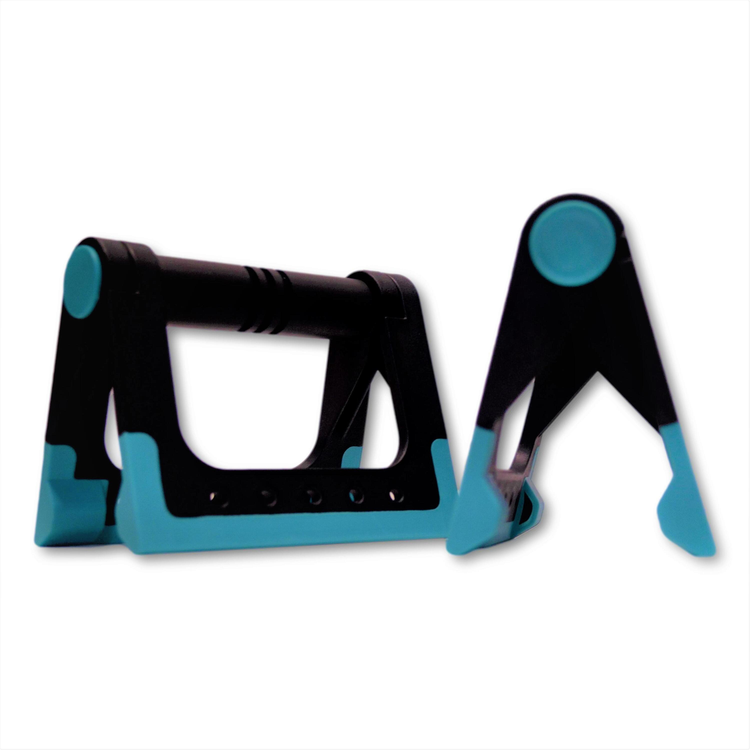 Opvouwbare Pushup Steun INDIGO 16*12,5 cm Zwart-Turkoois 2/3