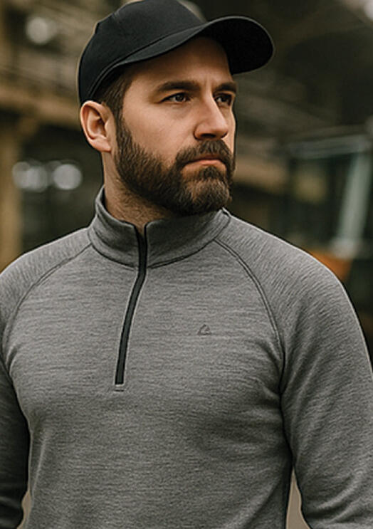 Merino-Sweatshirt für Herren VORSICHT 3/5