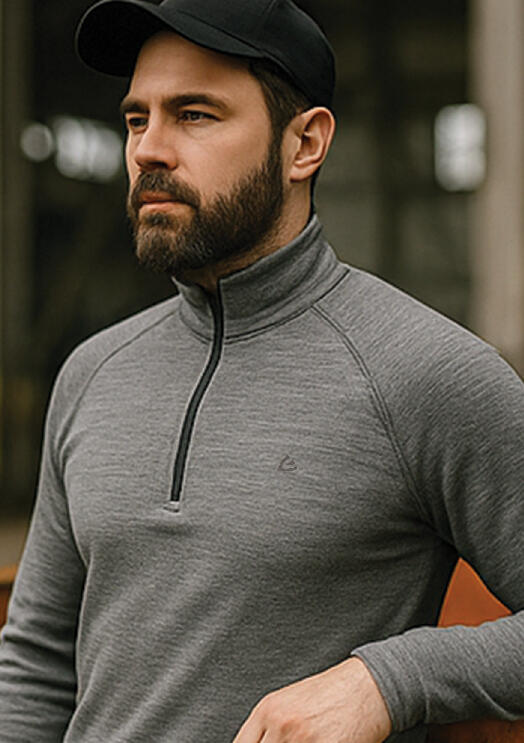 Merino-Sweatshirt für Herren VORSICHT 4/5