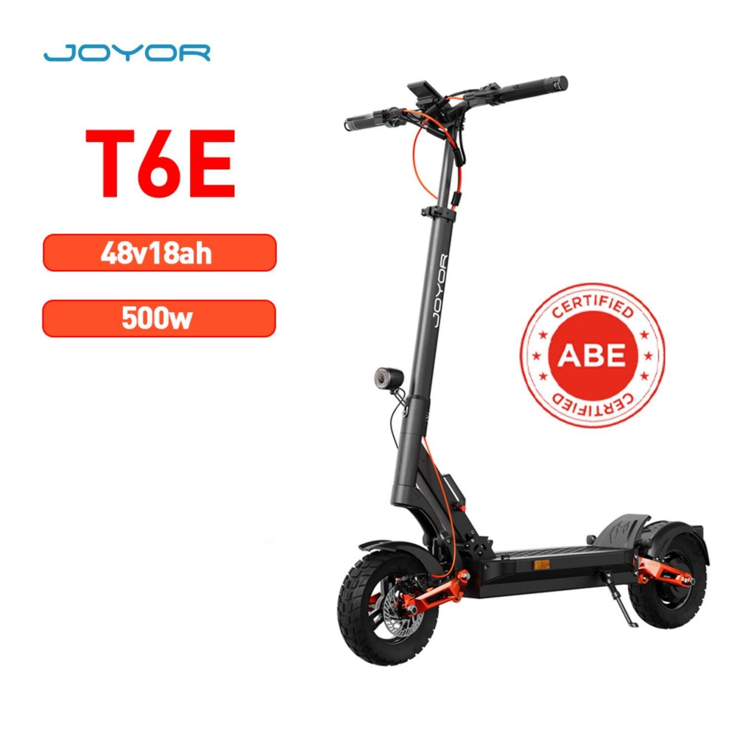 JOYOR T6E Dobrável Patinete Elétrico Certificação ABE -500W 48V18AH -Preto