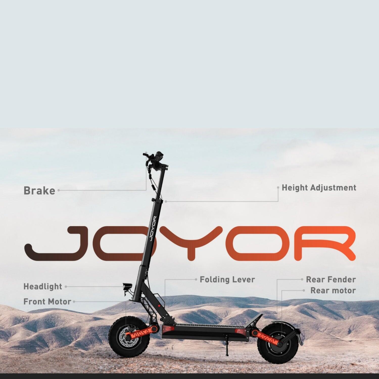 JOYOR S10-S-Z 2025 Dobrável Scooter Elétrica - 1000W×2 Bateria 60V18AH- Preto 5/5