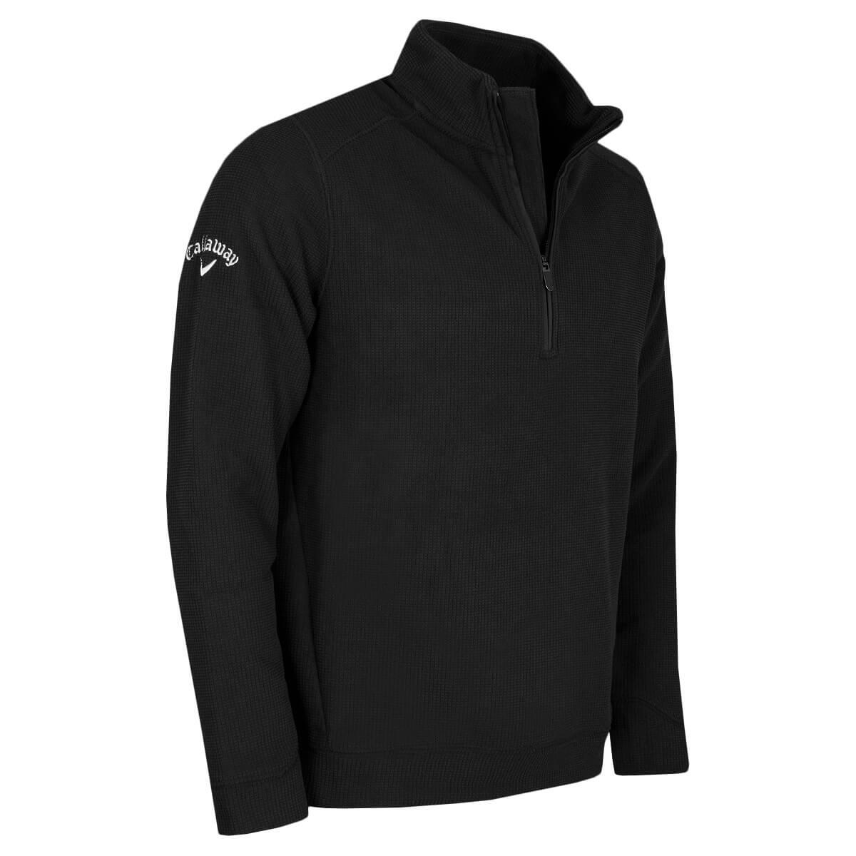 Cph/Golf CLUB WAFFLE P/O JKT 【BLACK】 L Callaway Golf Mens Long Sleeve Waffle Sweater - Peacoat - L