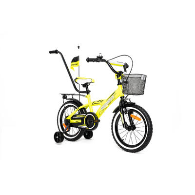 Rower dziecięcy GERMINA 16 BMX prowadnik, kółka boczne, koszyk