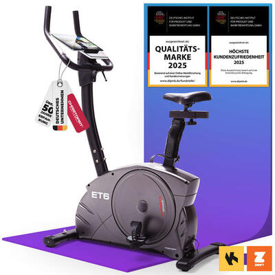 Hometrainer ergometer - 24 weerstandsniveaus - tot 150kg + 200cm - stil - et 6