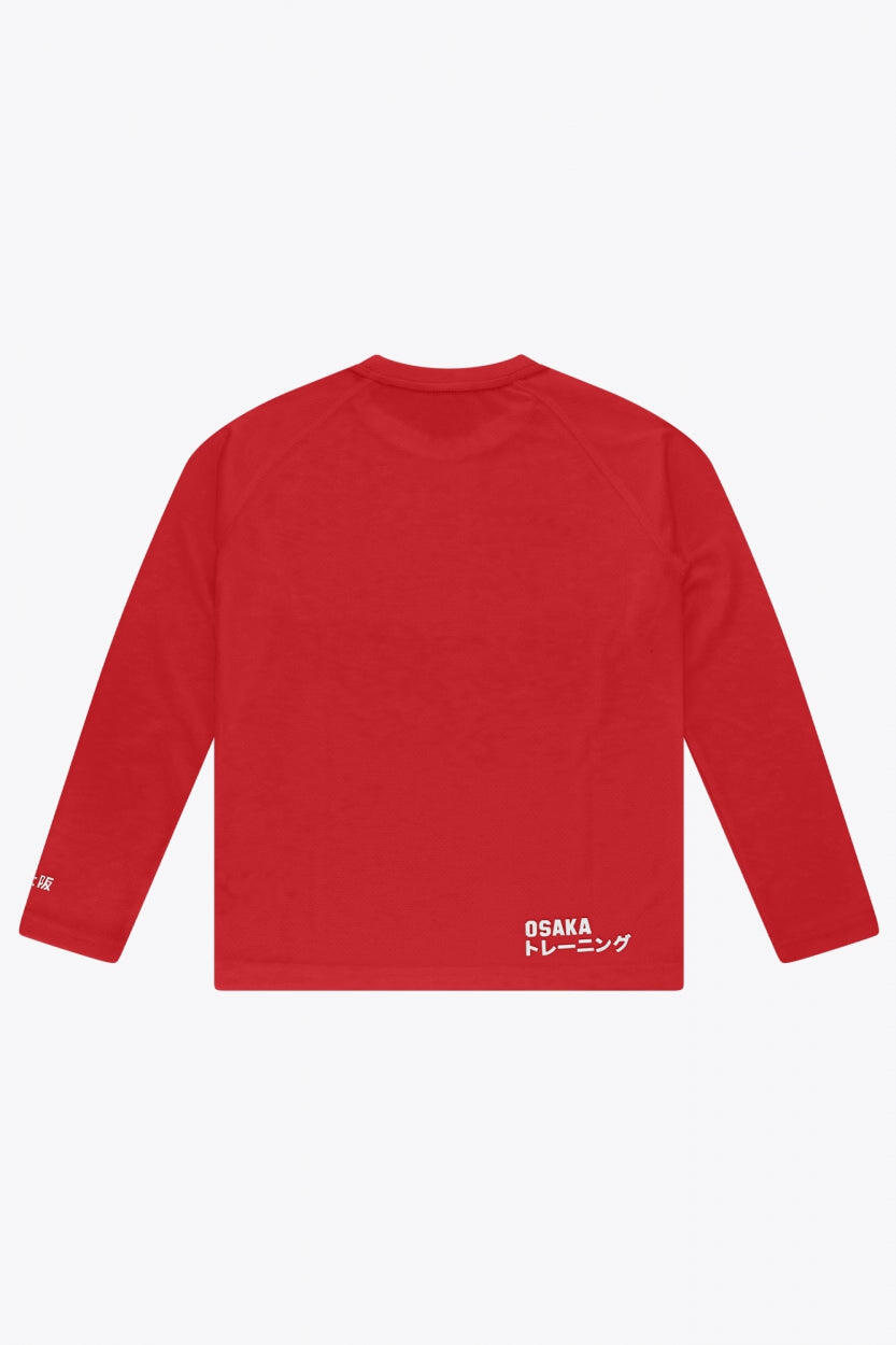 T-shirt d'entraînement à manches longues pour enfants Osaka | Rouge 3/6