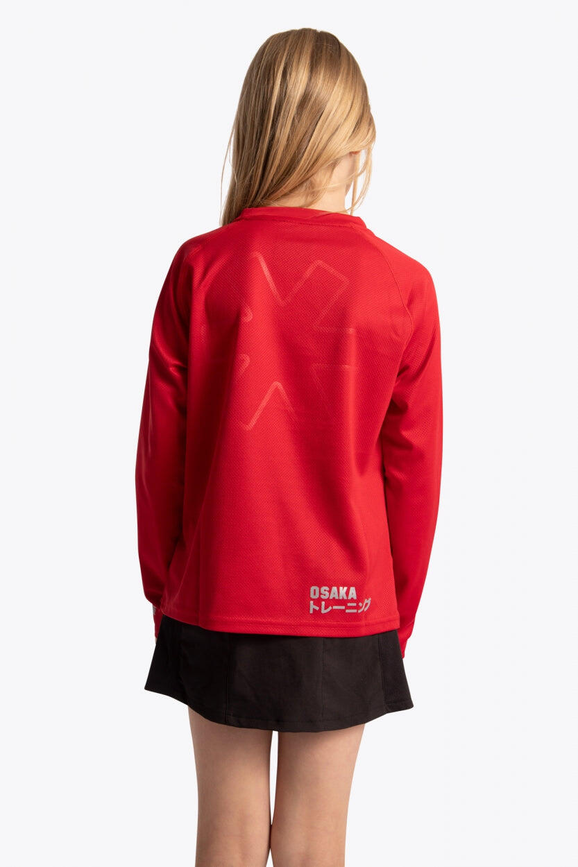 T-shirt d'entraînement à manches longues pour enfants Osaka | Rouge 6/6