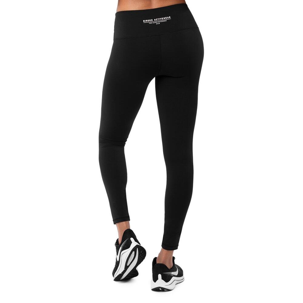 Damen Fitness Trainingsleggings mit mittelhohem Bund Five Stars Schwarz 2/7
