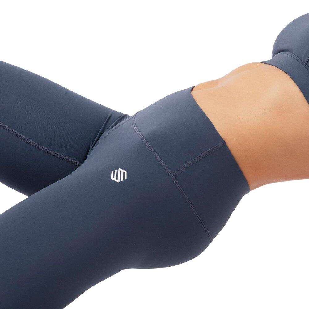 Damen Fitness Trainingsleggings mit mittelhohem Bund Striker Denim Blue 4/7