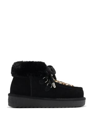 Bottines Plates Femme D.franklin Nordic Mid Fur Marron