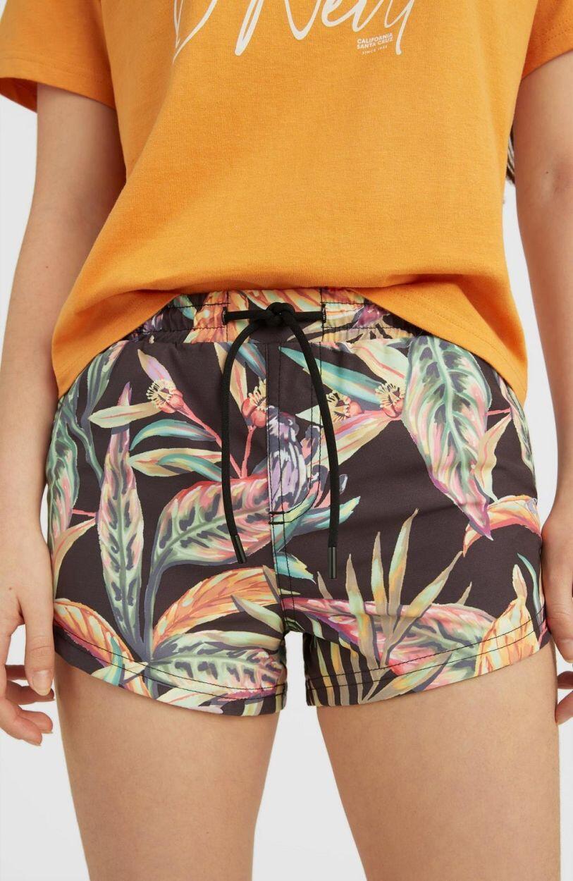 O'NEILL O'neill Zwemkledij ANGLET SWIMSHORTS GIRLS' Black Tropical Flower 4/5