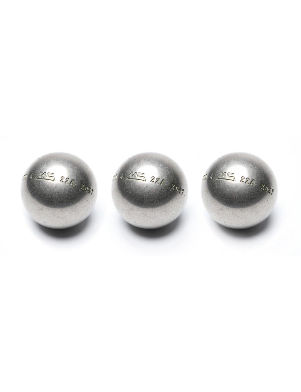 Petanque wedstrijdballen Anti Rebound - LSX GLAD ROESTVRIJ STAAL 2/3
