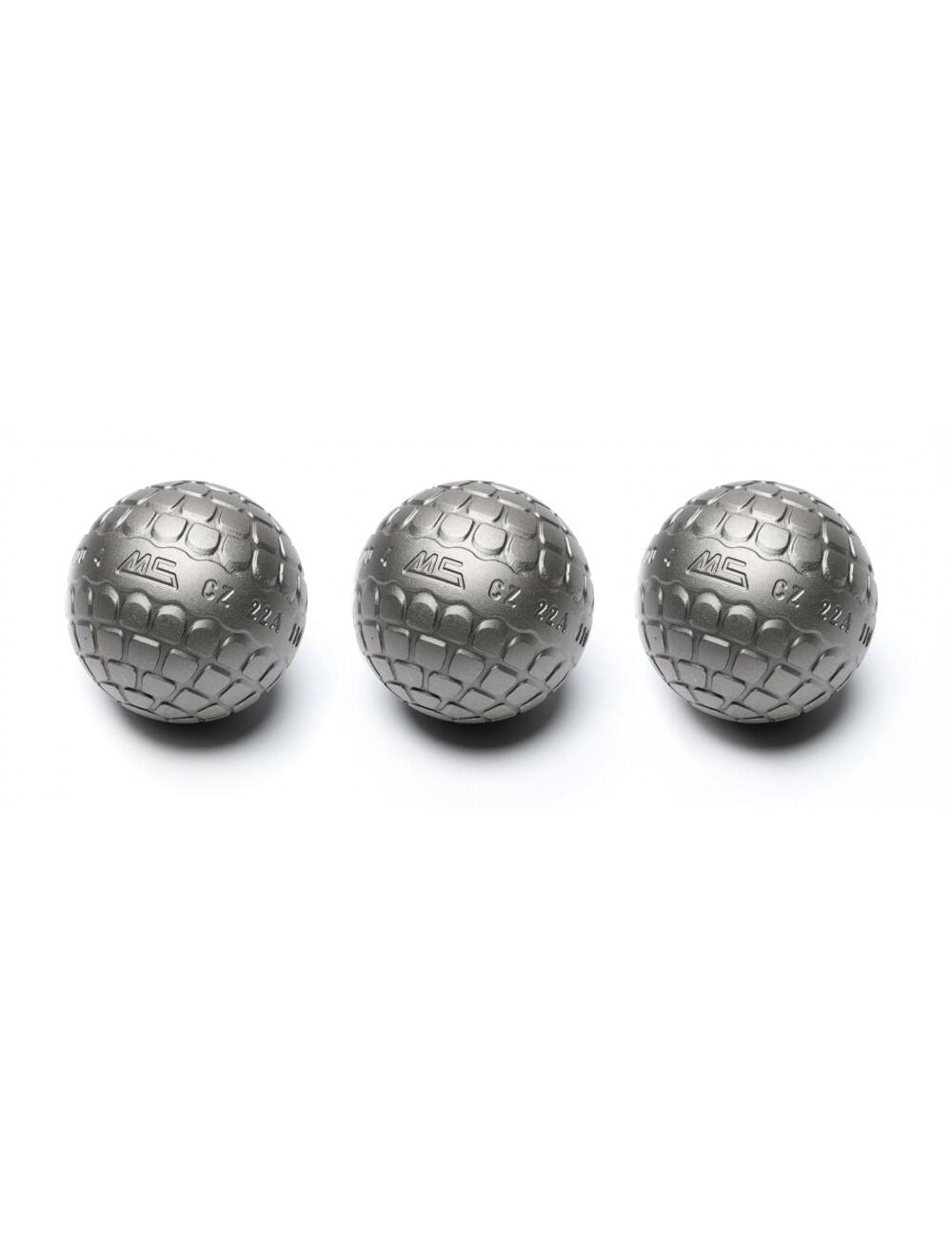 Wedstrijdpetanqueballen Anti Rebond - CZ INOX 2/3