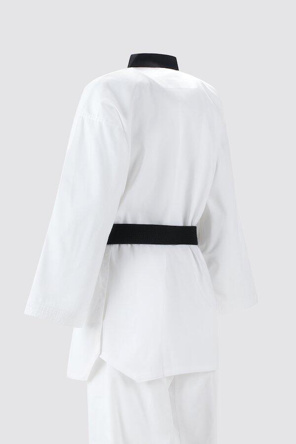 Taekwondo-pak dan (dobok) JC-Club | WT | wit-zwart 3/4