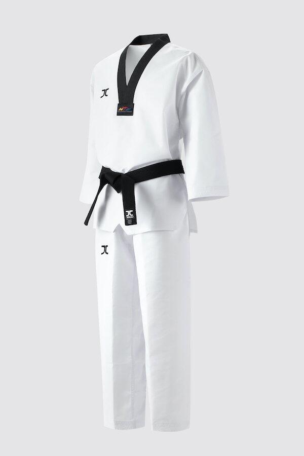 Taekwondo-pak dan (dobok) JC-Club | WT | wit-zwart 2/4